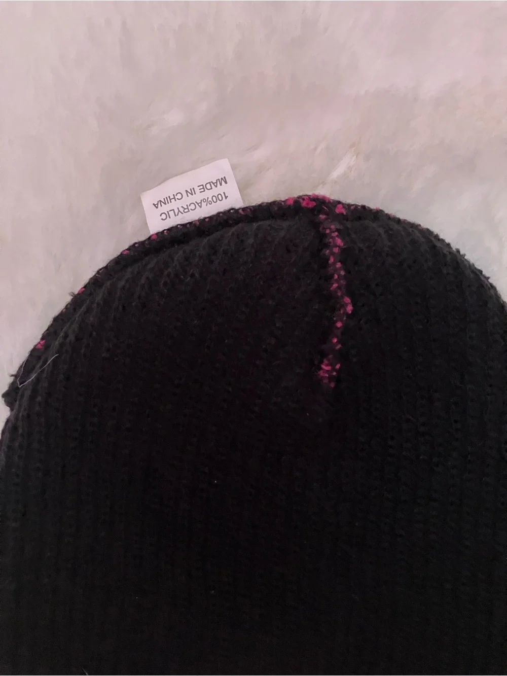 Neff Striped Beanie in Magenta, Teal & Black